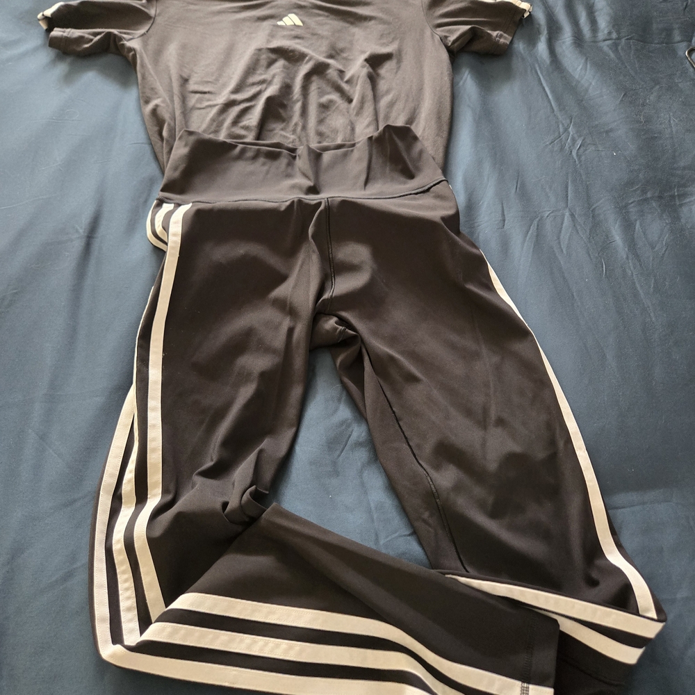 Adidas Black and White Athletic Set